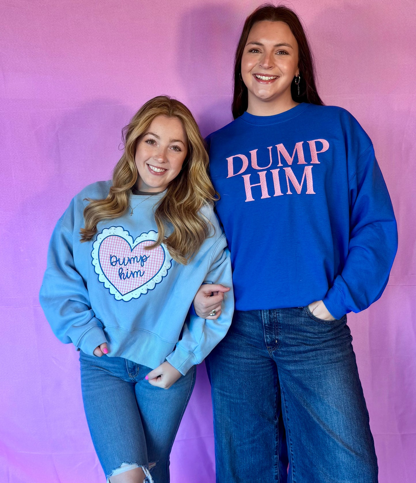 DUMP HIM- royal blue