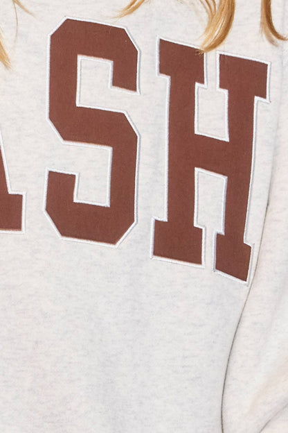 IT2594E-NASH 'NASH' Embroidered Mock Neck Sweatshirt