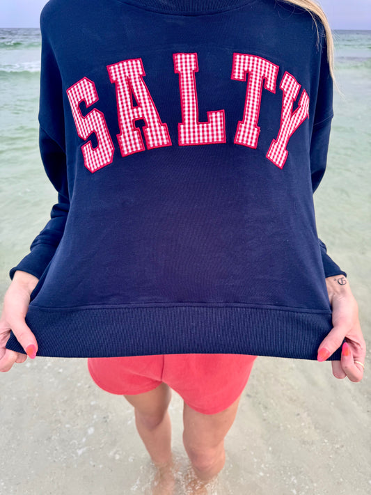 Salty Oversized Mock Neck Sweatshirt