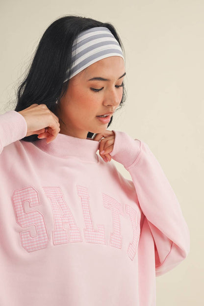 Salty Oversized Mock Neck Sweatshirt