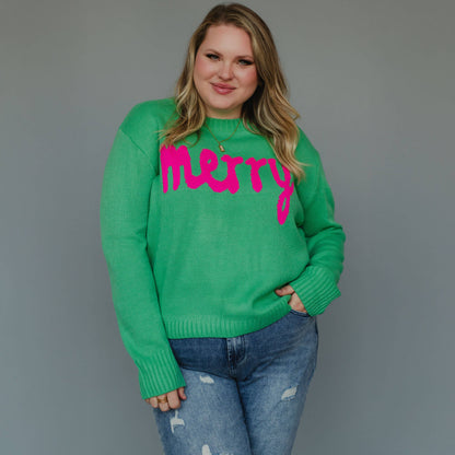 XXL Mint Green Merry Sweater RTS