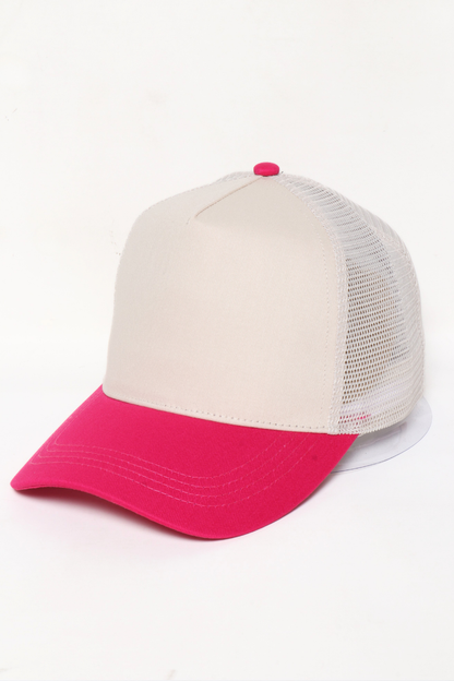 5 Panel Two Tone Mesh back Baseball Cap