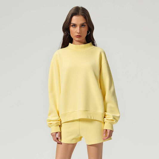 Unisex Cozy Fleece Mock Neck Sweatshirt