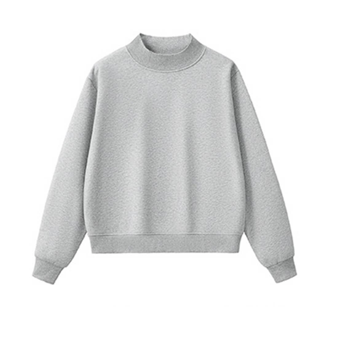 Unisex Cozy Fleece Mock Neck Sweatshirt