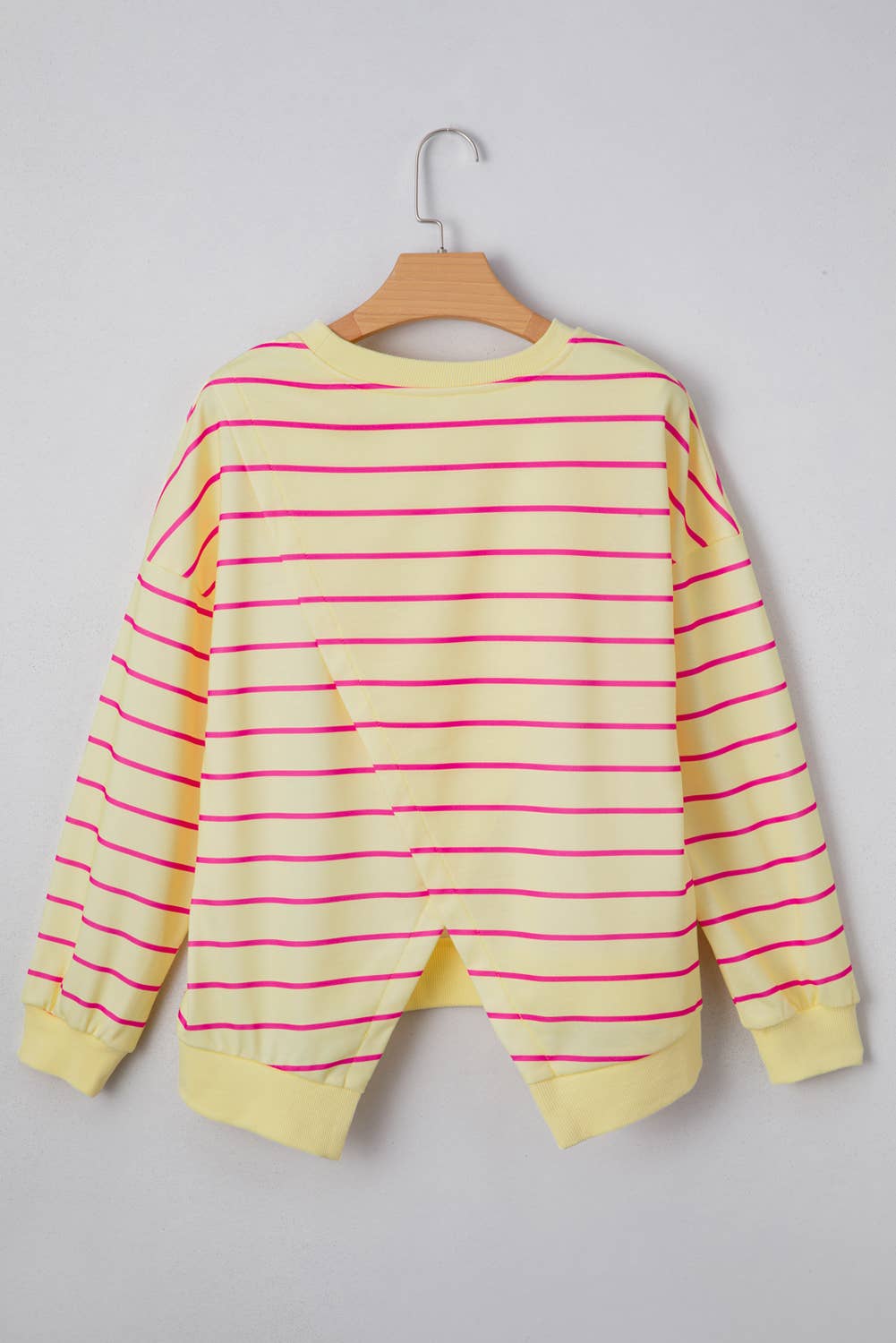 Striped Overlap Drop Shoulder