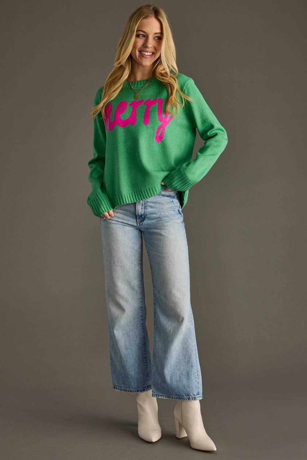 Mint Green Merry Sweater- RTS