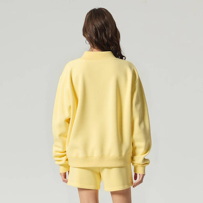 Unisex Cozy Fleece Mock Neck Sweatshirt