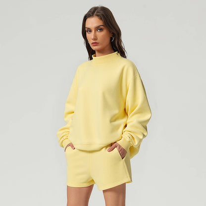 Unisex Cozy Fleece Mock Neck Sweatshirt