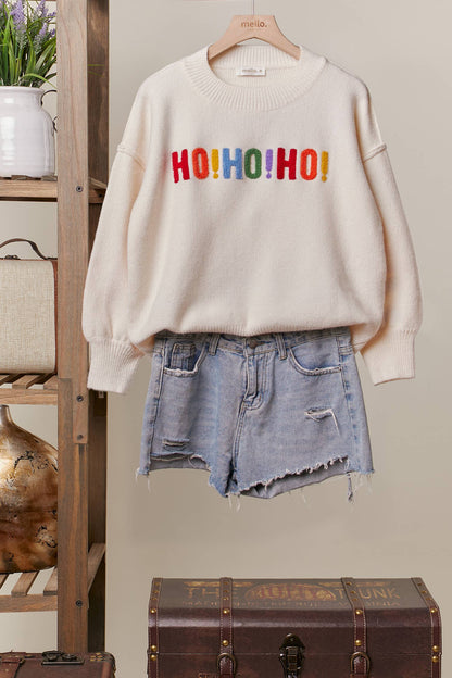 OVERSIZE Christmas Sweater with Lettering- RTS