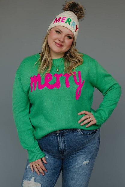 XXL Mint Green Merry Sweater RTS