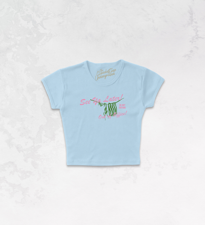 Out of Office, DND Summer Micro-Ribbed Baby Tee