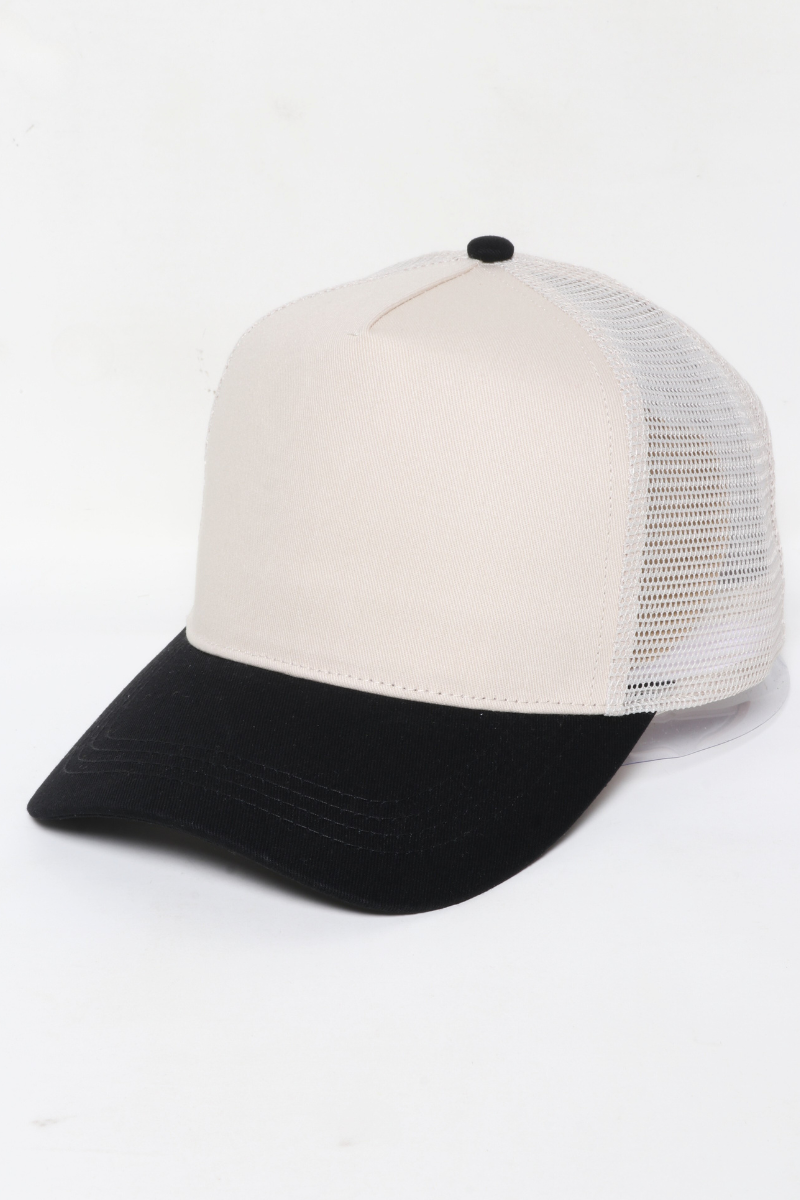 5 Panel Two Tone Mesh back Baseball Cap
