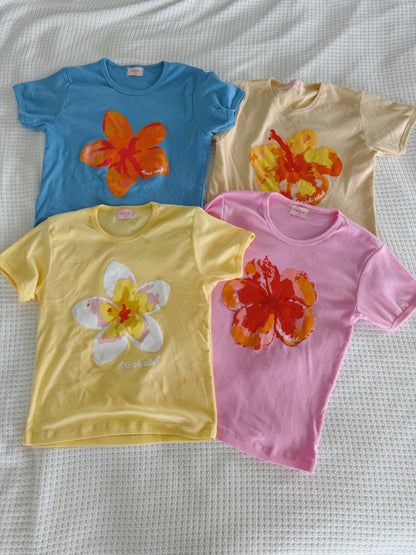 Bahama Blue Flower Tee