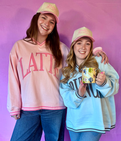 Brunch - Blue Vintage V-Neck Sweatshirt