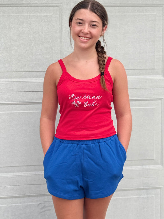Cotton Blend Sweat Shorts