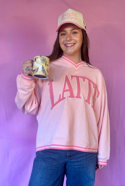 Brunch - Blue Vintage V-Neck Sweatshirt