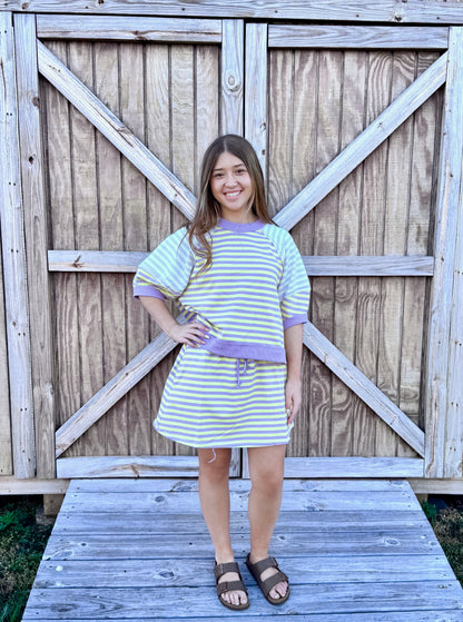 Striped Skort Set