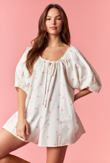 Polka Dot Oversized Romper