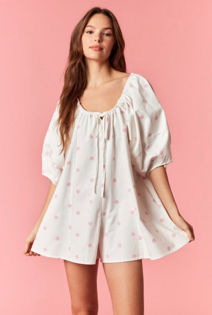 Polka Dot Oversized Romper