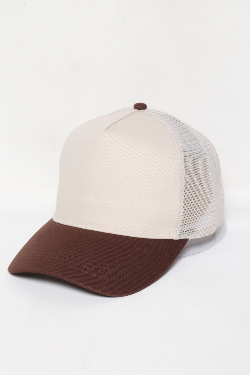 5 Panel Two Tone Mesh back Baseball Cap