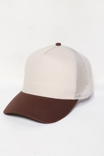 5 Panel Two Tone Mesh back Baseball Cap