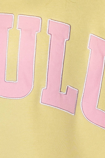 DELULU 'DELULU' Embroidered Mock Neck Sweatshirt