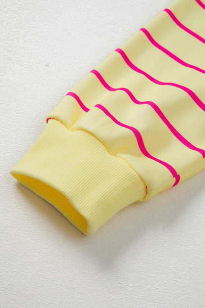 Striped Overlap Drop Shoulder