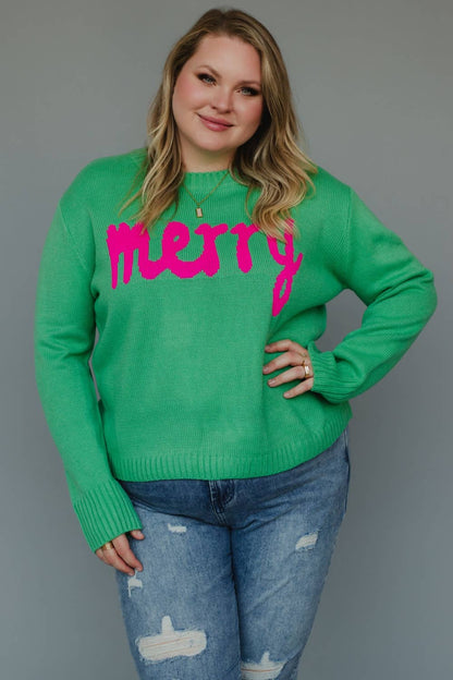 XXL Mint Green Merry Sweater RTS