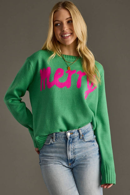 Mint Green Merry Sweater- RTS