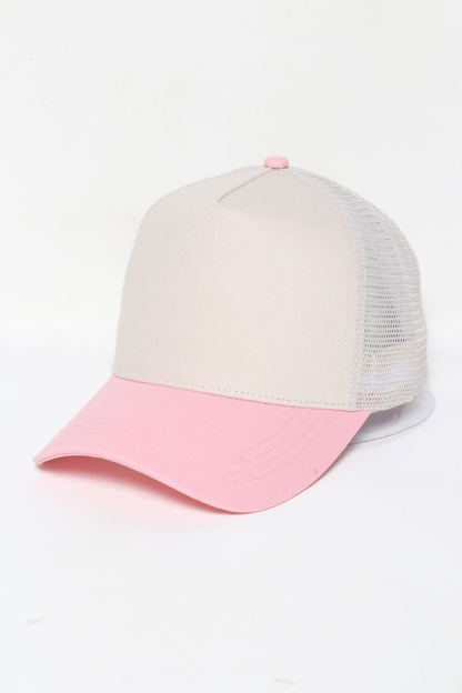 5 Panel Two Tone Mesh back Baseball Cap
