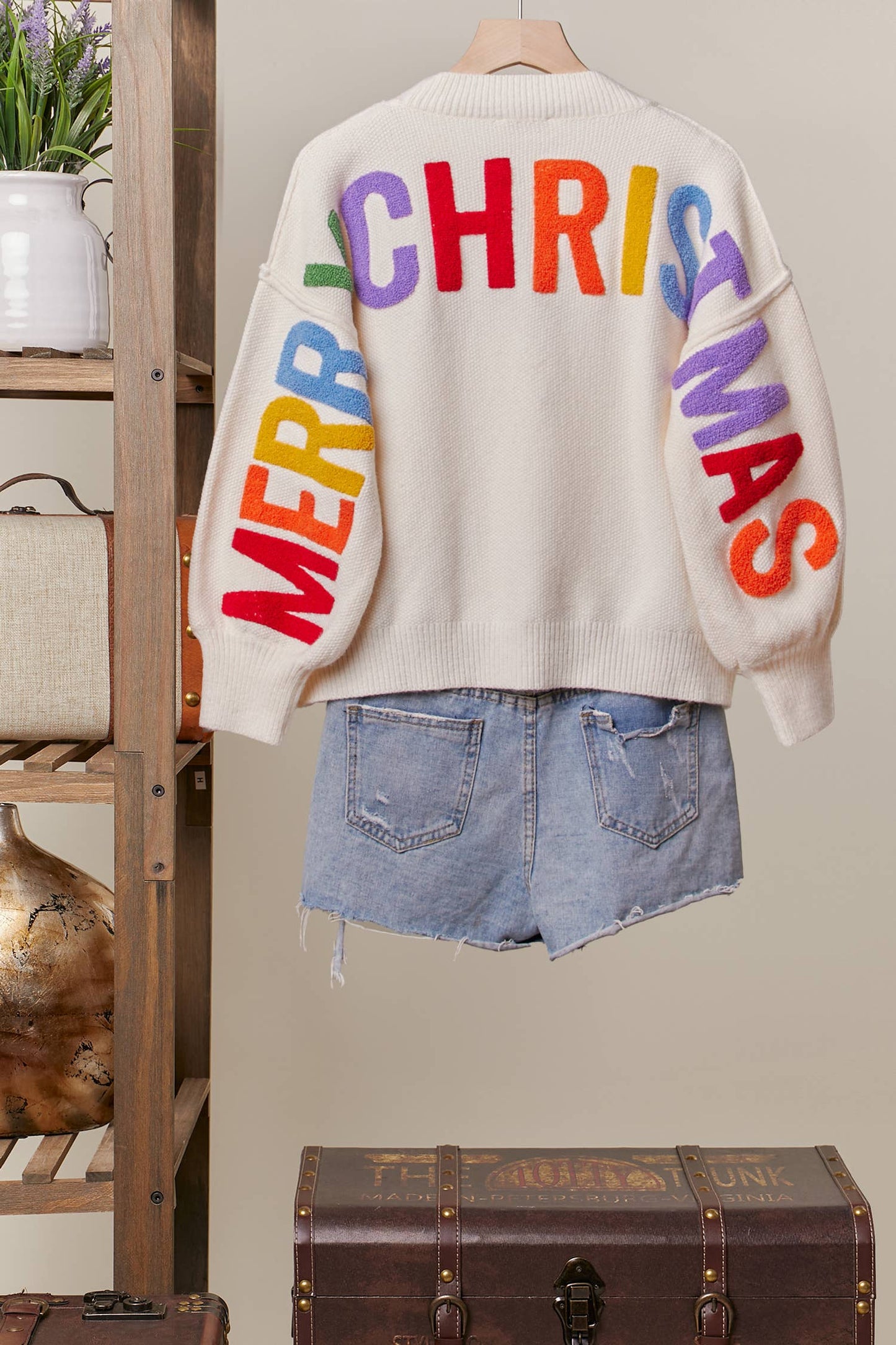 OVERSIZE Christmas Sweater with Lettering- RTS