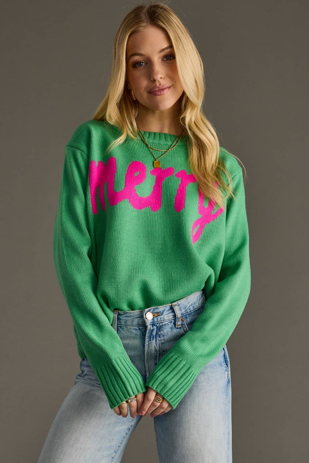 Mint Green Merry Sweater- RTS