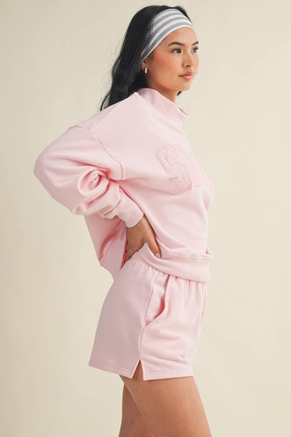 Salty Oversized Mock Neck Sweatshirt